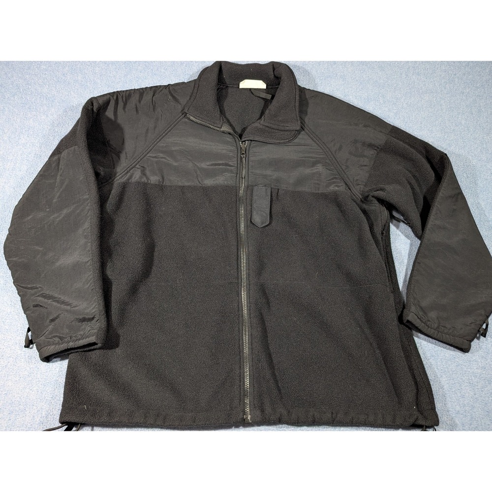 US Navy Polartec Fleece Parka Liner Cold Weather Jacket Black Mens XL Military